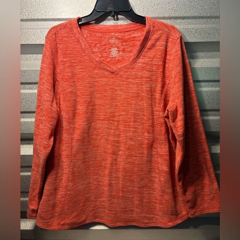 St. John's Bay Women's Long Sleeve Orange Top